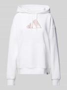 ADIDAS SPORTSWEAR Hoodie mit Label-Print Modell 'Holiday' in Offwhite,...