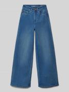 Garcia Wide Leg Jeans mit ausgefranstem Saum Modell 'Annemay' in Blau,...