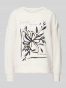 Christian Berg Woman Sweatshirt mit Motiv- und Statement-Print in Ecru...