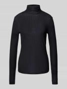 JAKE*S STUDIO WOMAN Longsleeve mit Strukturmuster in Black, Größe M