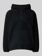 Levi's® Fleecehoodie mit kurzer Reißverschlussleiste in Black, Größe L