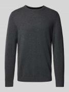 Christian Berg Men Strickpullover mit Rundhalsausschnitt in Anthrazit ...