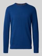 Christian Berg Men Strickpullover mit Rundhalsausschnitt in Marine Mel...