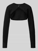 Gina Tricot Bolero mit Rundhalsausschnitt in Black, Größe L