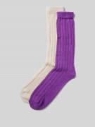 Jake*s Casual Socken mit geripptem Abschluss in Violett, Größe 35-38