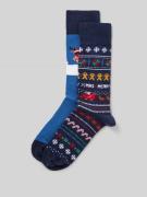 Christian Berg Men Socken mit Baumwolle und Motiv-Stitching 2er-Pack i...