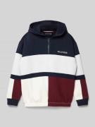 Tommy Hilfiger Teens Hoodie mit Logo-Stitching Modell 'CLRBLOCK' in We...