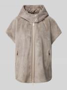 WHITE LABEL Jacke aus Kunstfell in Taupe, Größe 34