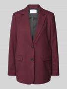 Jake*s Collection Relaxed Fit Blazer mit Knopfleiste in Bordeaux, Größ...