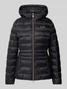 EA7 Emporio Armani Steppjacke mit Kapuze in Black, Größe M