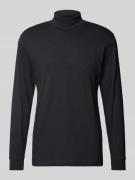 RAGMAN Longsleeve mit gerippten Abschlüssen in Black, Größe L