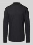 RAGMAN Longsleeve mit gerippten Abschlüssen in Black, Größe L