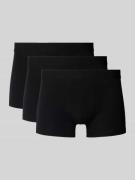 Bread & Boxers Trunks mit elastischem Bund im 3er-Pack in Black, Größe...