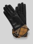 Barbour Lederhandschuhe mit breitem Umschlag Modell 'LADY JANE' in Bla...