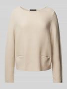 Betty Barclay Strickpullover mit Taschen in Beige, Größe 36