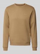 Blend Sweatshirt mit gerippten Abschlüssen Modell 'Downton' in Sand, G...