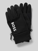 BOSS Handschuhe mit Label-Print in Black, Größe 10