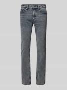 BOSS Slim Fit Jeans im 5-Pocket-Design Modell 'Delaware' in Hellgrau, ...