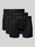 BOSS Trunks mit elastischem Logo-Bund im 3er-Pack in Black, Größe L