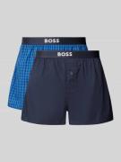 BOSS Boxershorts mit elastischem Bund im 2er-Pack in Blau, Größe L