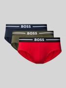 BOSS Slip mit Label-Bund im 3er-Pack in Dunkelrot, Größe L