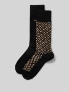 BOSS Socken mit Label-Detail Modell 'Shine Mono' im 2er-Pack in Black,...