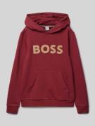 Boss Hoodie mit Kapuze in Bordeaux, Größe 152