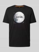 BOSS Orange T-Shirt mit Motiv- und Label-Print Modell 'Moon' in Black,...