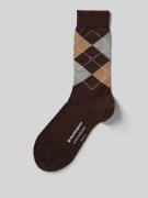 Burlington Socken aus Schurwoll-Mix Modell 'Marylebone' in Mittelbraun...