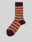 Burlington Socken mit Label-Detail Modell 'Fair Isle' in Bordeaux, Grö...