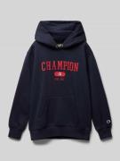 CHAMPION Hoodie mit Label-Print in Marine, Größe 128