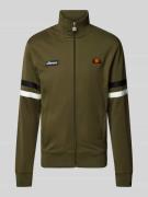 Ellesse Sweatjacke mit gerippten Abschlüssen in Khaki, Größe L