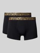 Emporio Armani Trunks mit elastischem Label-Bund im 2er-Pack in Black,...