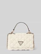 Guess Handtasche mit Label-Applikation Modell 'GIULLY MINI' in Ecru, G...