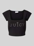 Juicy Couture Cropped T-Shirt mit Karree-Ausschnitt Modell 'REGAL' in ...