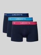 Lacoste Trunks mit elastischem Logo-Bund im 3er-Pack in Dunkelblau, Gr...