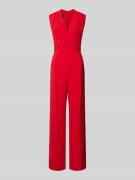 Mango Jumpsuit mit V-Ausschnitt Modell 'ATY' in Rot, Größe S