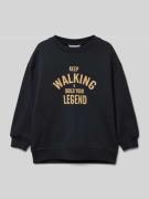 Mango Sweatshirt mit Statement-Print Modell 'legend' in Black, Größe 1...