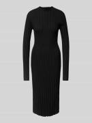 Mango Strickkleid mit Turtleneck Modell 'FLURRY' in Black, Größe L