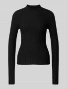 Mango Strickpullover mit Turtleneck Modell 'FLURRY' in Black, Größe L