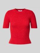 Mango Strickshirt in Ripp-Optik Modell 'CAMISETE' in Rot, Größe L