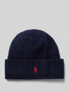 POLO RALPH LAUREN Beanie mit Label-Stitching in Marine, Größe 1