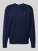 POLO RALPH LAUREN Sweatshirt mit Label-Stitching in Marine, Größe L