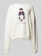 POLO RALPH LAUREN Sweatshirt mit Motiv-Print in Beige Melange, Größe X...