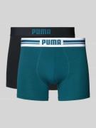 Puma Trunks mit Label-Bund im 2er-Pack Modell 'EVERYDAY' in Petrol, Gr...