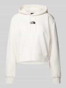 The North Face Cropped Hoodie mit Logo-Stitching in Offwhite, Größe L