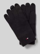 Tommy Hilfiger Handschuhe mit Logo-Stitching in Black, Größe 1