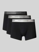 Tommy Hilfiger Trunks mit elastischem Label-Bund im 3er-Pack in Black,...