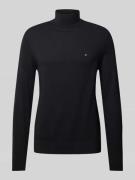 Tommy Hilfiger Rollkragenpullover mit Logo-Stitching Modell 'PIMA' in ...