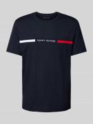 Tommy Hilfiger Regular Fit T-Shirt mit Label-Stitching in Marine, Größ...